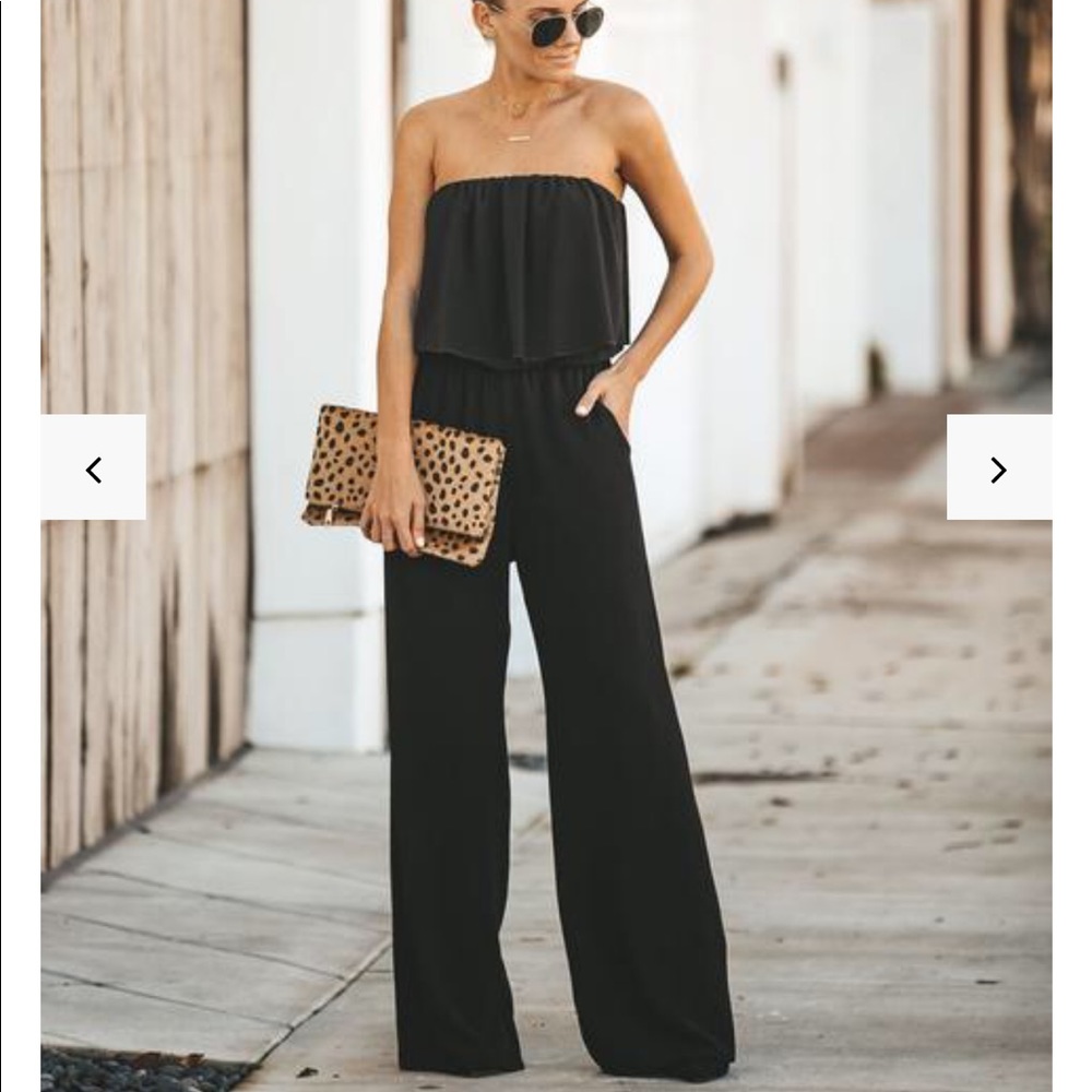 VICI SUPREME STRAPLESS POCKETED JUMPSUIT